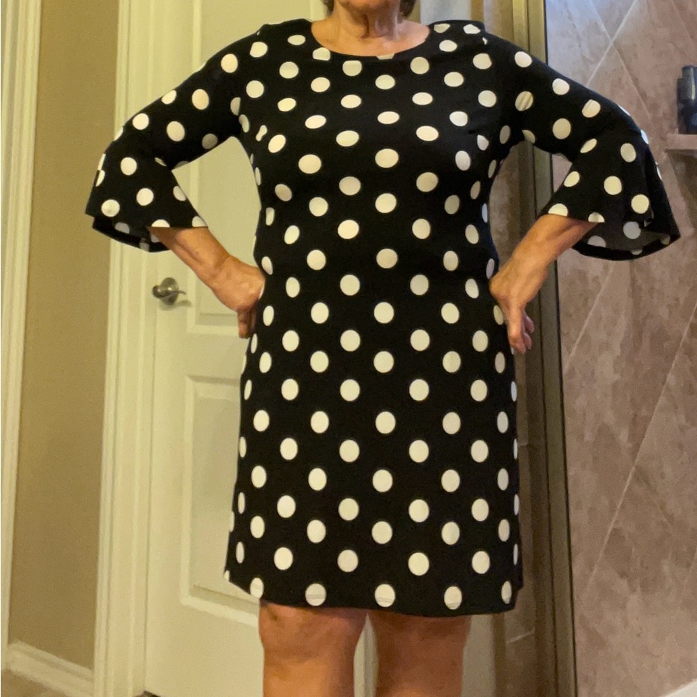 Polka Dot Black  and White Dress